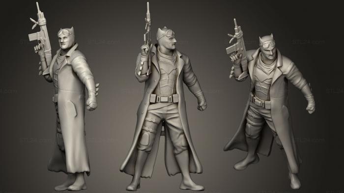 Статуэтки герои, монстры и демоны (Бэтмен Найтмар, STKM_0670) 3D модель для ЧПУ станка